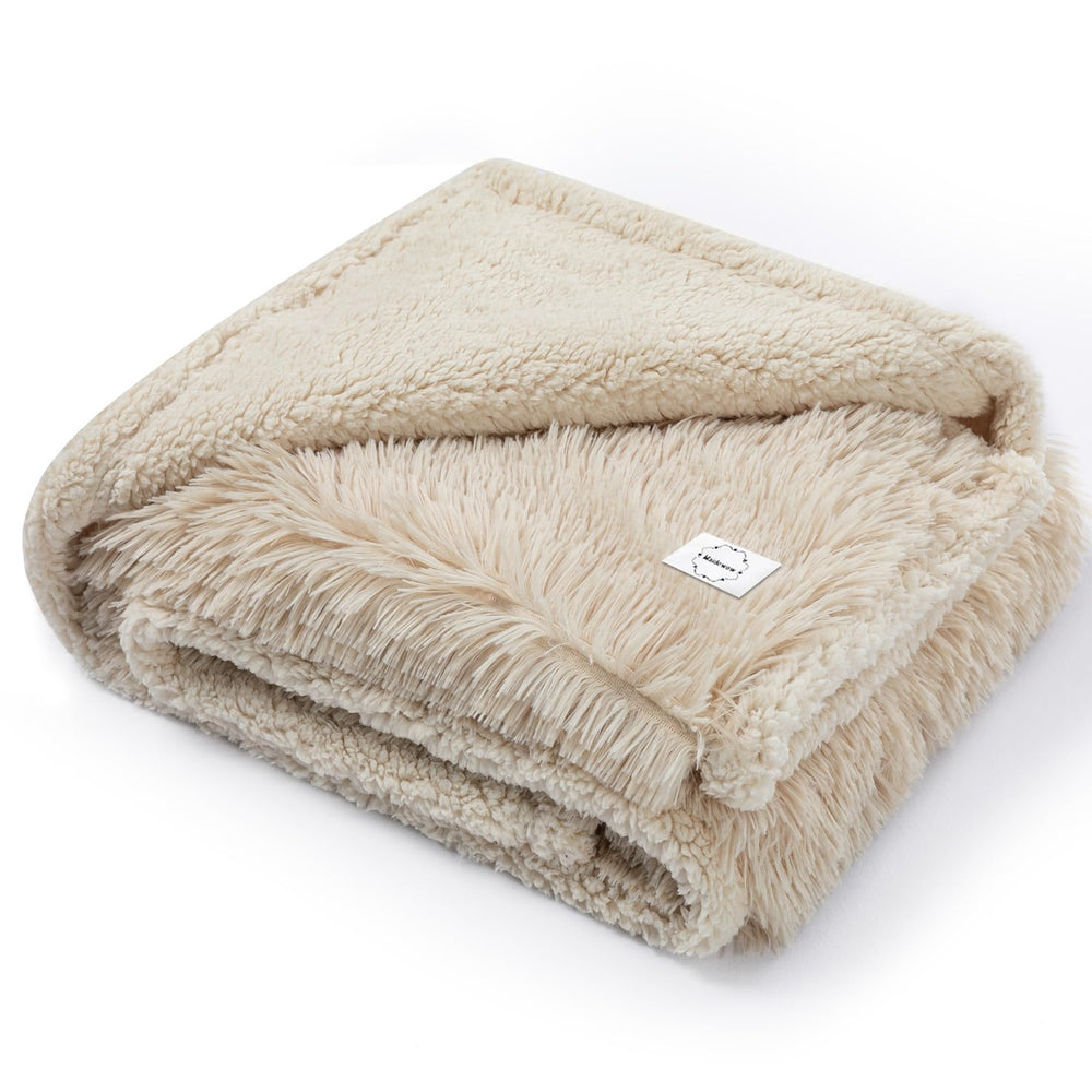 Wowchine calming dog blanket fur texture for cozy snuggles.