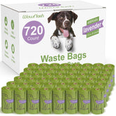 Wowflash lavender scented poop bags 13x9 roll showing leakproof construction for clean pickups.