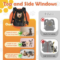 WOYYHO carrier backpack side windows improve ventilation during outdoor adventures.