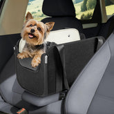 WOYYHO console dog car seat with removable liner keeps pets clean and comfy during trips.