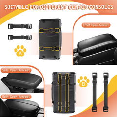 WOYYHO console dog seat waterproof PU leather resists spills and daily wear