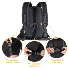 WOYYHO pet carrier safety-leash clip demonstrates secure harness connection for added pet safety.