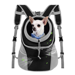 WOYYHO pet carrier backpack front view with breathable mesh for comfortable travel