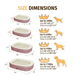 WOZOKE orthopedic bed XL pink side bolsters show enclosing comfort and neck support