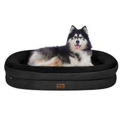 WOZOKE orthopedic dog bed with egg crate foam supports joints for large dogs.