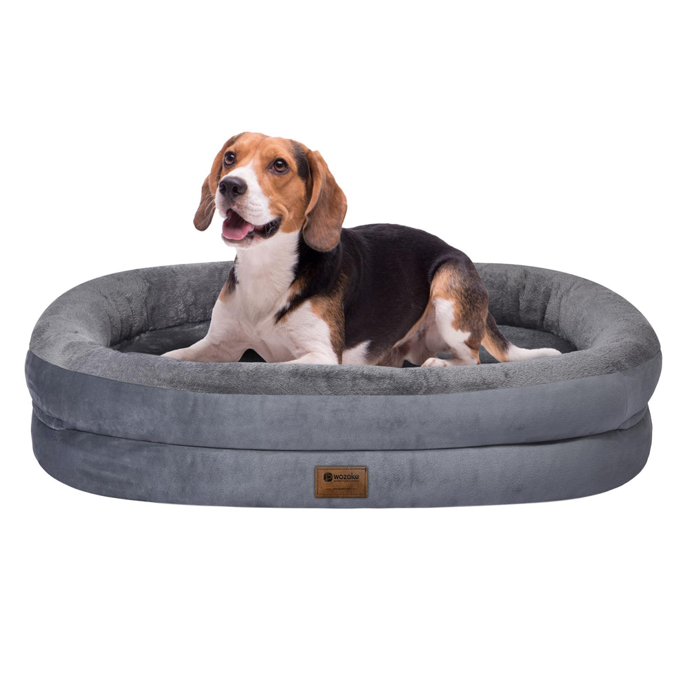 WOZOKE orthopedic egg crate foam bed supporting large dogs during rest
