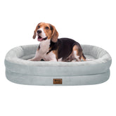 WOZOKE orthopedic dog bed with egg crate foam supports joints for medium to large dogs.