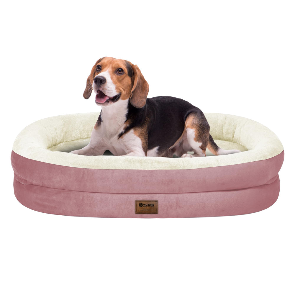 WOZOKE orthopedic-dog-bed-egg-crate-foam provides balanced joint support for restful sleep.