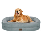 WOZOKE orthopedic dog bed memory foam core top view highlights joint support.