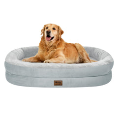 WOZOKE orthopedic dog bed top view shows spacious XL space for curled or stretched naps.