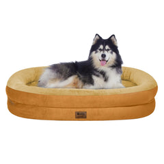 WOZOKE orthopedic egg crate foam XXL bed showing joint-supporting surface