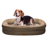 WOZOKE orthopedic waterproof dog bed with memory foam close-up of egg crate foam