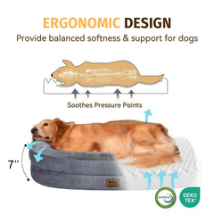 WOZOKE waterproof cover on large dog bed protecting inner foam