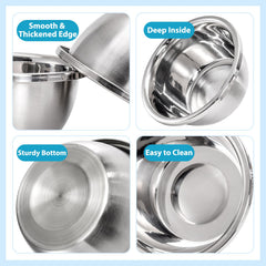 WRINGKIT rust-resistant stainless steel bowls endure daily use with lasting durability