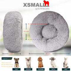 wrkfree extra small donut bed 19in size shows easy setup and ready comfort after unboxing.