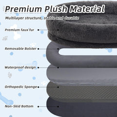 WROS human dog bed non-slip bottom keeps the surface secure during use.