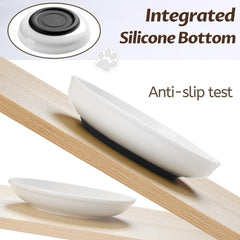 WROSWT ceramic dish features cadmium-free and lead-free material for safe cleaning.