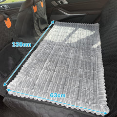 WTHAVEN dense-flannel blanket showcases plush comfort for pets during rides.