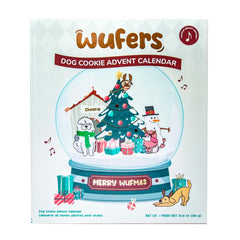 Wufers Singing Snow Globe Advent Calendar cover showcases festive packaging ideal for gifting.