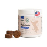 Wuffes 23-in-1 soft chews close-up showing joint and coat support benefits