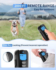 WUJ-collar-beep-vibration-shock-buttons demonstrates multi-mode training options.