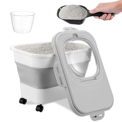 wutfuooo cat litter storage bin with seal lid and wheels for easy transport