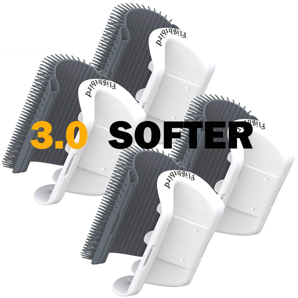 WWVVPET cat groomer 3.0 soft bristles on-wall mount demonstrate gentle grooming