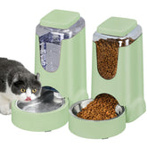 WyfKyd 2-pack automatic feeder image shows hands-free meals for pets.