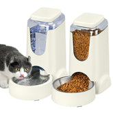 WyfKyd automatic cat feeder 2-pack setup enables hands-free meals for pets when busy.