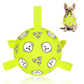 WYNTRIUM dog soccer ball with pull tabs for easy fetch and tug.