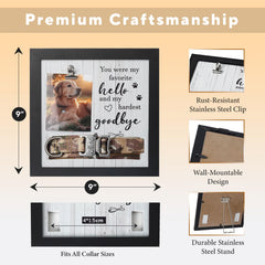 X-partner collar slot display frame keeps collar and photo together