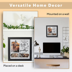 X-partner pet memorial frame with cat photo and collar slot for keepsakes