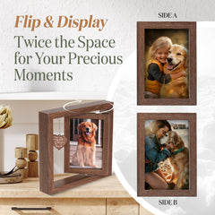 X-partner rotating double-sided design displays two photos, keeping memories close.