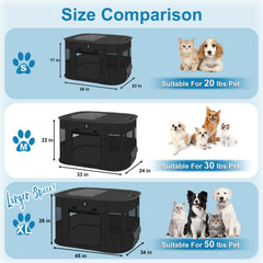 X-ZONE PET Dog Playpen 360-degree view and ventilated mesh sides