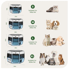 X-ZONE PET playpen mesh panels provide ventilation and visibility.