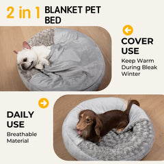 Xavaro cave dog bed anti-slip bottom helps keep bed in place.