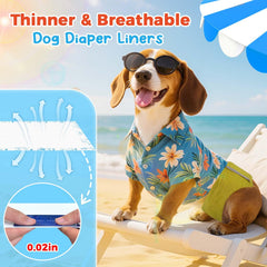 Xfire dog diaper liner ultra-thin highlights breathable material for comfortable wear.