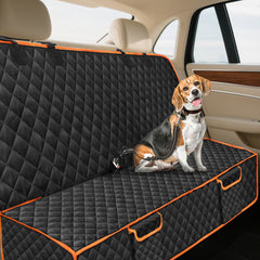 XHRING dog car seat cover with non-slip bottom stays in place during rides.