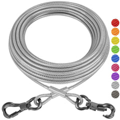 XiaZ 30ft dog tie-out cable core stainless steel for strong outdoor security.