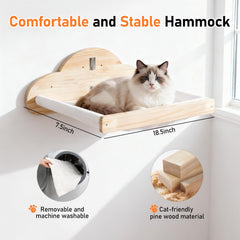 XiaZ cat-wall-hammock-ladder provides secure, non-slip climbing access for curious cats.