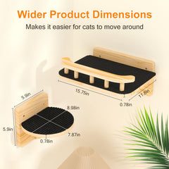 XiaZ cat wall shelves vertical perch space saving design for indoor play