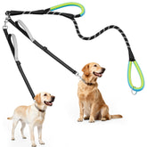 XiaZ double dog leash with 360° swivel for tangle-free two-dog walks.