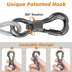 XiaZ dual-fixed clasp provides secure attachment against escapes.