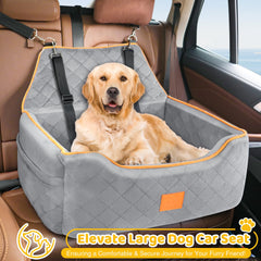XIEEAOZEE dog car seat soft cushion gray delivers warm, cozy comfort on rides.