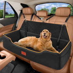 XIEEAOZEE Large Dog Car Seat front view—spacious base for big dogs on road trips