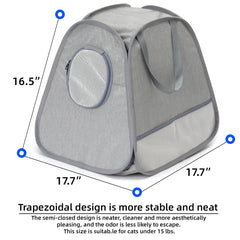 XingYunEr collapsible travel cat litter box open for easy setup and quick cleanup