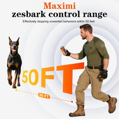Xiuxun dog bark deterrent device side angle highlights lightweight build for daily walks