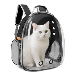 XIZIX Cat Carrier Backpack space capsule view helps airline travel with your cat