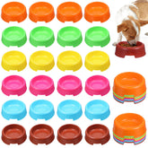 xozeooeu 36-pcs pet bowls colorful set for organizing meals per pet in large households