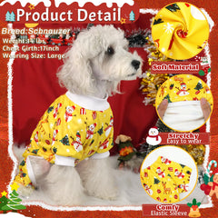 XPUDAC Christmas dog pajamas four-patterns set offers wardrobe variety.